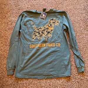 Southern Fried Co NWT camo green sportsman shirt M